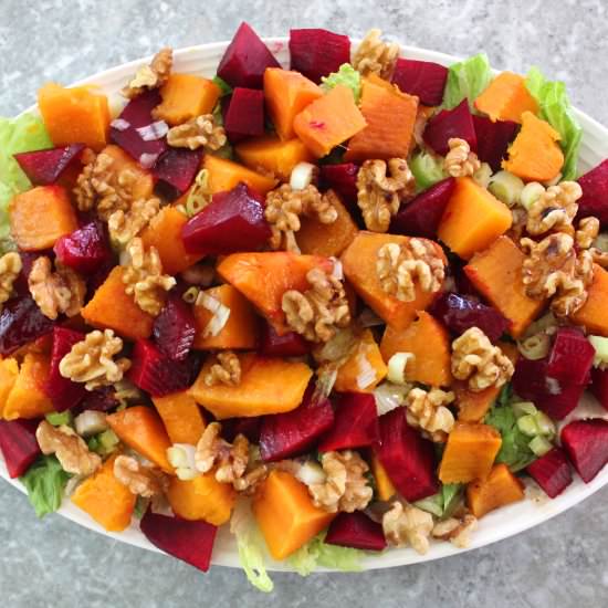 Beets Sweet Potatoes Walnuts Salad