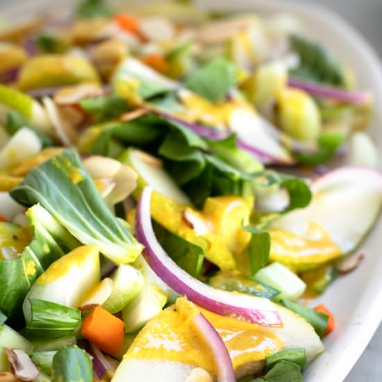 Bok Choy Salad with Ginger Dressing