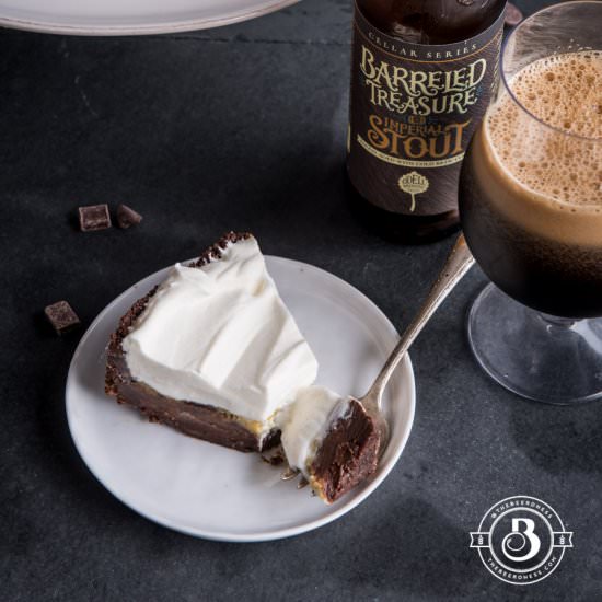 Stout Chocolate and Vanilla pie