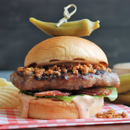Blackened Praline Burgers