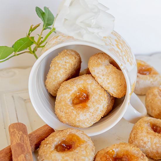 GF Chai Spiced Thumbprint Cookies