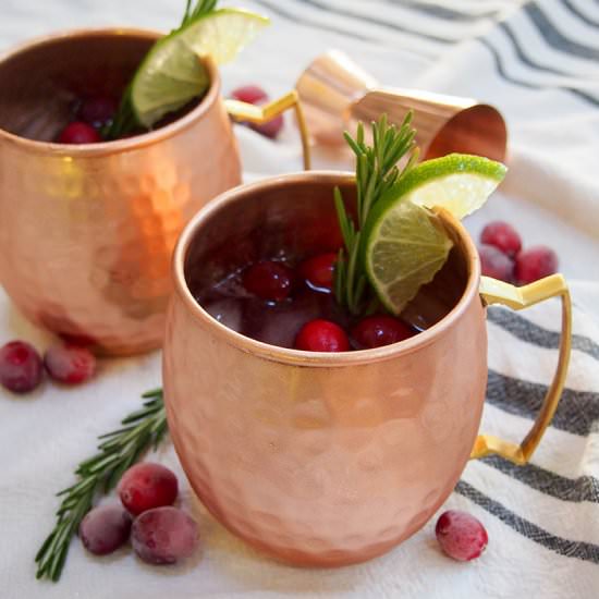 Cranberry Moscow mule