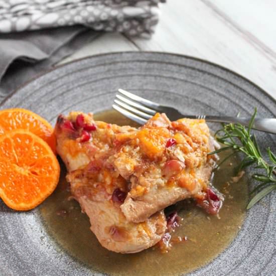 Slow Cooked Orange Cranberry Chicken