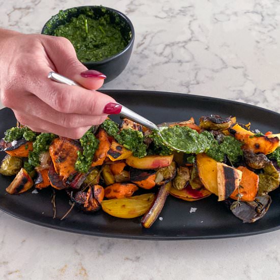 Jeweled Root Vegetables with Chermo