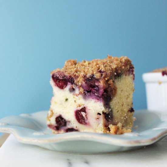 Cherry Blueberry Crumb Cake