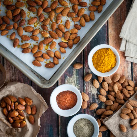 Turmeric roasted almonds
