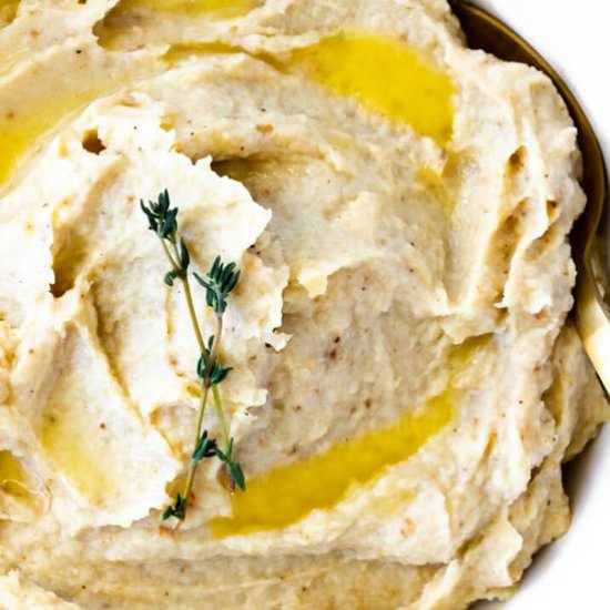 Roasted Mashed Garlic Cauliflower