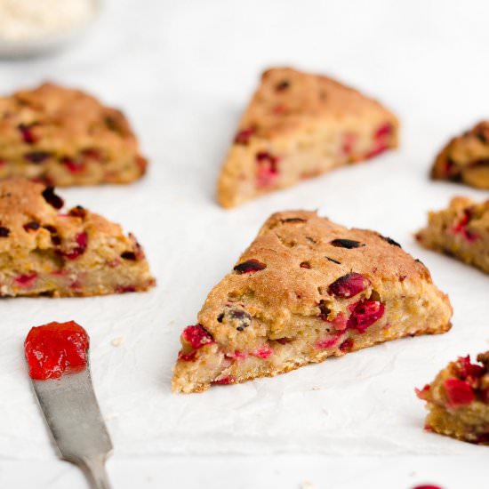 Cranberry Orange Oatmeal Scones