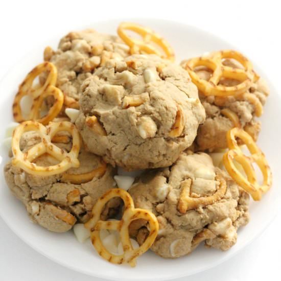 GF/V White Chocolate Pretzel Cookie