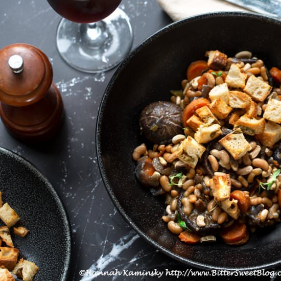 Pressure Cooker Shiitake Cassoulet