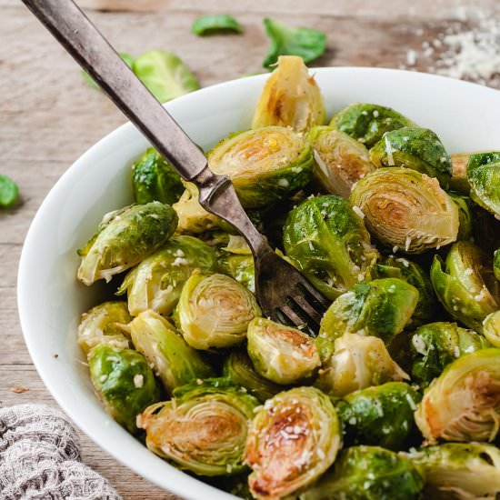 Roasted Parmesan Brussel Sprouts