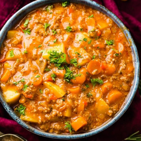 Quick and Easy Ground Beef Stew