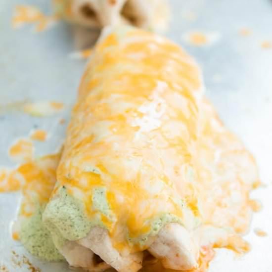 Smothered Cafe Rio Chicken Burrito