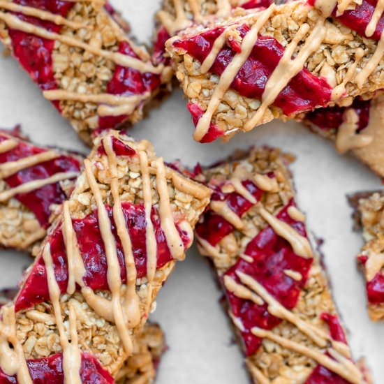 No Bake PB & J Granola Bars
