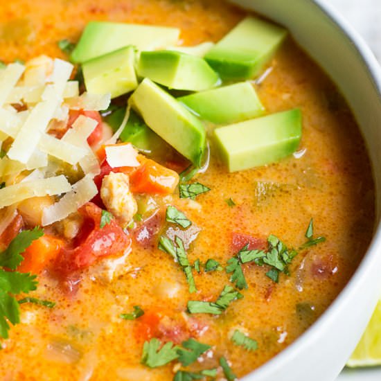 White Ground Chicken Chili