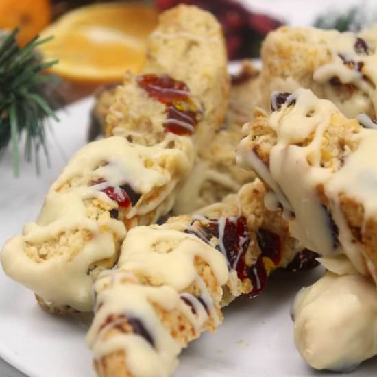 Orange and cranberry biscotti