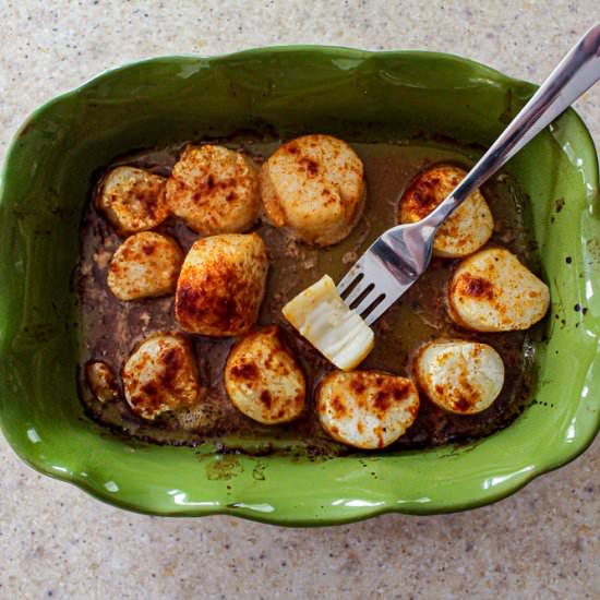 Butter and Garlic Baked Scallops