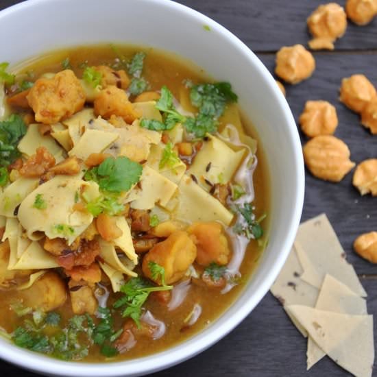 Papad and Lentil Ball Curry