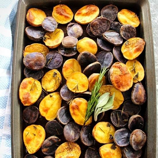 Roasted Potatoes W/ Rosemary & Sage