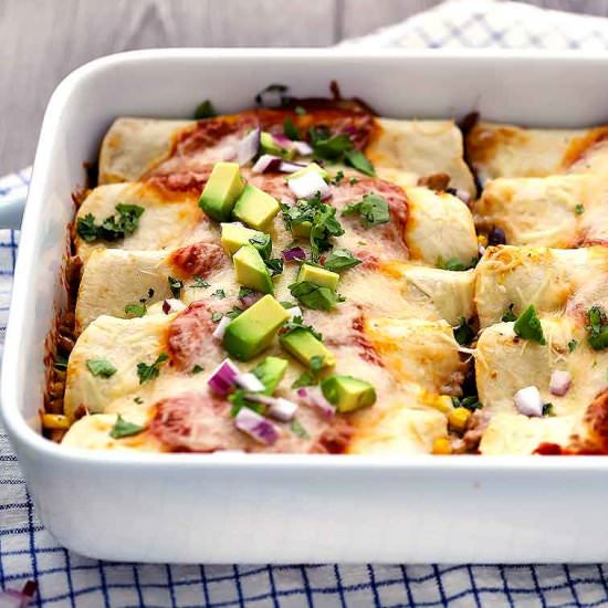 Turkey Enchiladas with Black Beans