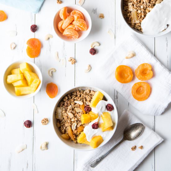 Low-Sugar Tropical Granola