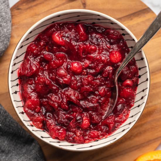 Healthy Cranberry Sauce