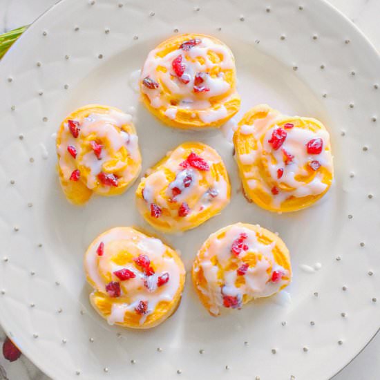 Mini Orange Cranberry Rolls