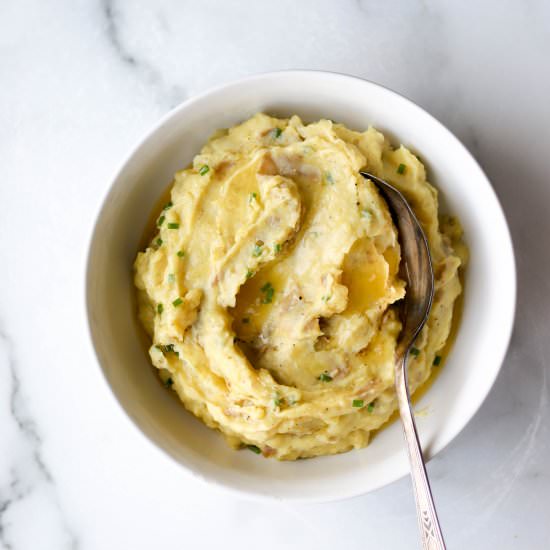 Rustic Yukon Mashed Potatoes