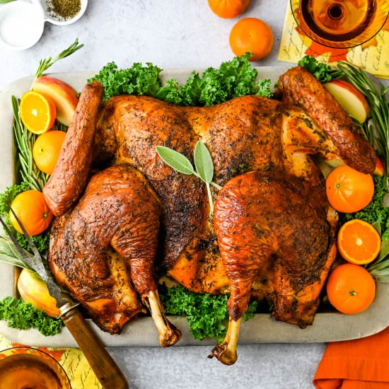 Spatchcock Grilled Turkey