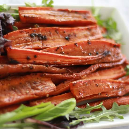 Roasted, smoky carrots (SO good!)