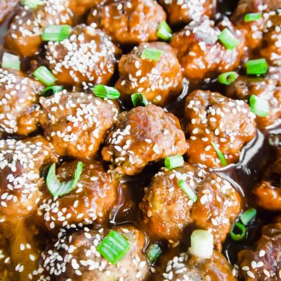 General Tso Meatballs (Paleo, GF)