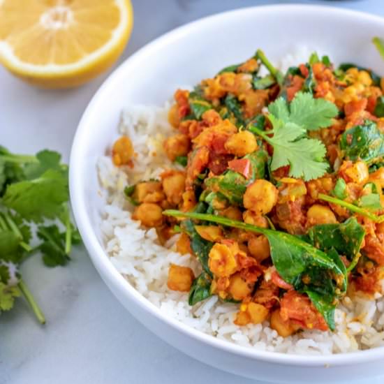 Chickpea Spinach Curry