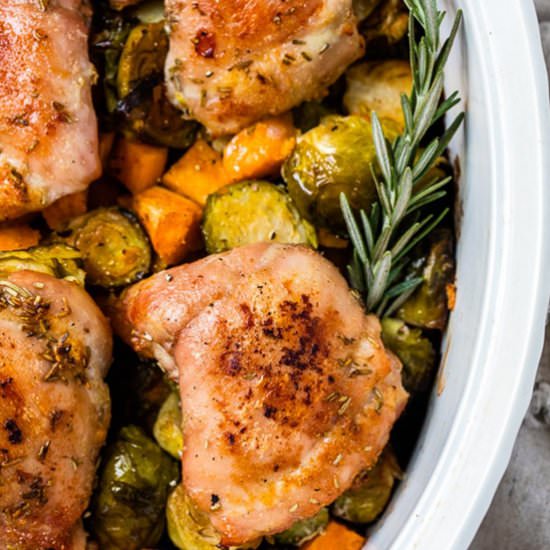 Chicken, Brussels & Sweet Potato!