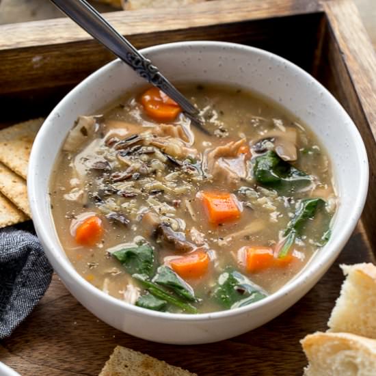 Instant Pot Chicken Wild Rice Soup