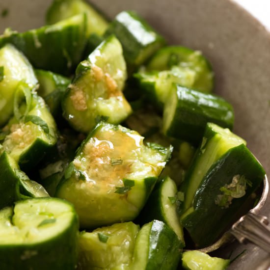 Smashed Cucumber Salad