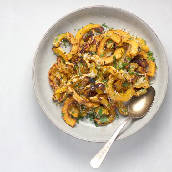 parmesan roasted delicata squash
