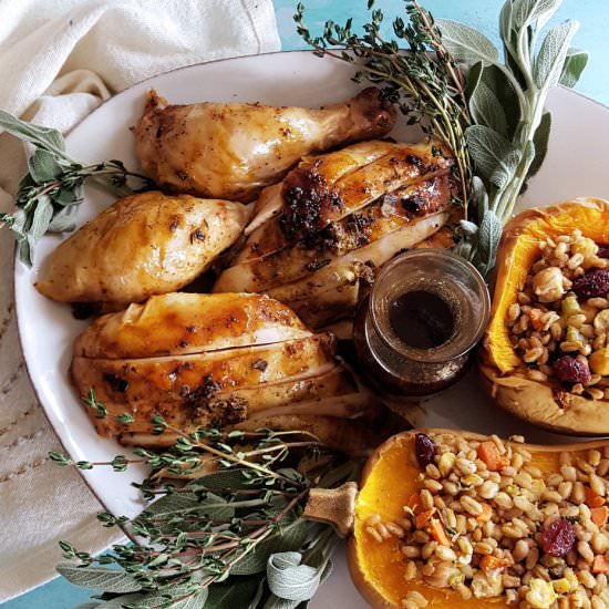 Holiday Spatchcocked Roast Chicken