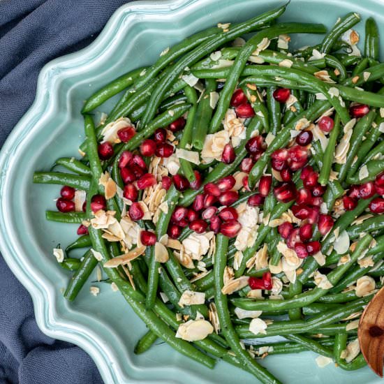 Green Beans Almondine w/ Pomegranate