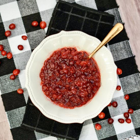 Apple Cider Cranberry Sauce