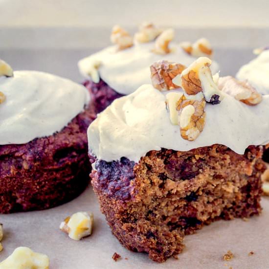 Carrot Cake Muffins (vegan, gf)