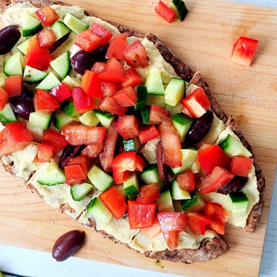Naan Bread Mediterranean Pizza