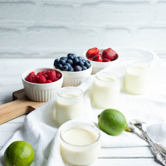 Lime Posset with Fresh Fruits