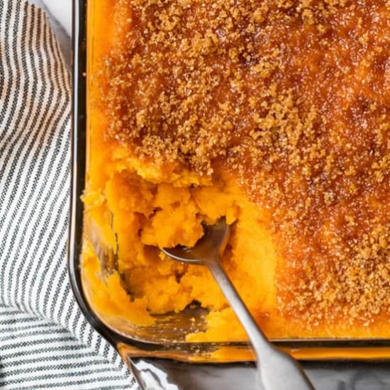 Mashed Sweet Potatoes Brulee