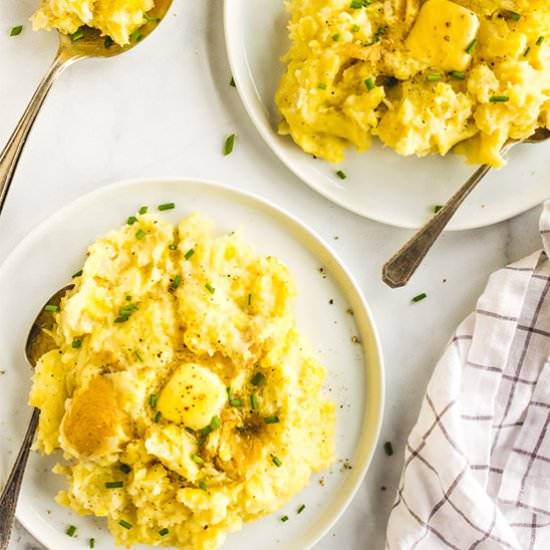 Instant pot garlic mashed potatoes