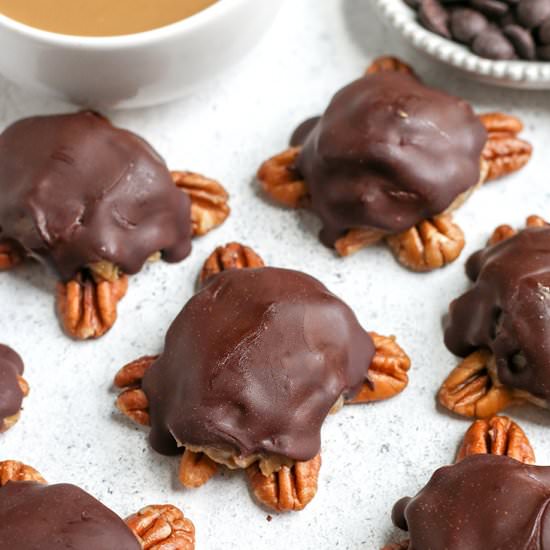 Paleo Vegan Pecan Turtles