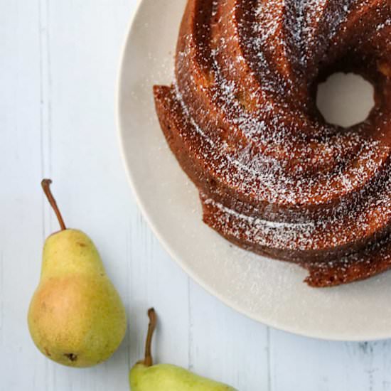 Pear Cardamom Bundt Cake