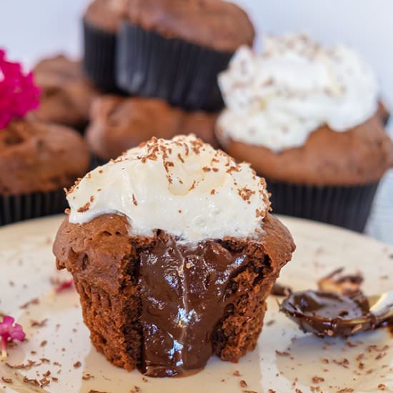 Chocolate Filled Cupcakes GF