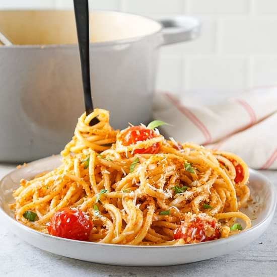 Tomato Ricotta Pesto Pasta