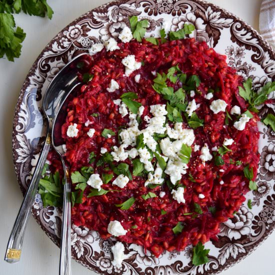 Beetroot, Feta & Spelt Risotto