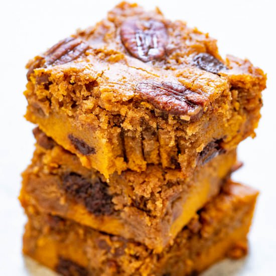 Soft Pumpkin Praline Bars